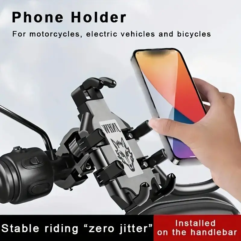 

Universal Upgraded Eight Claws Mobile Phone Holder for Motorcycle Scooter ATV Bicycle E-bike Cell Phone Bracket