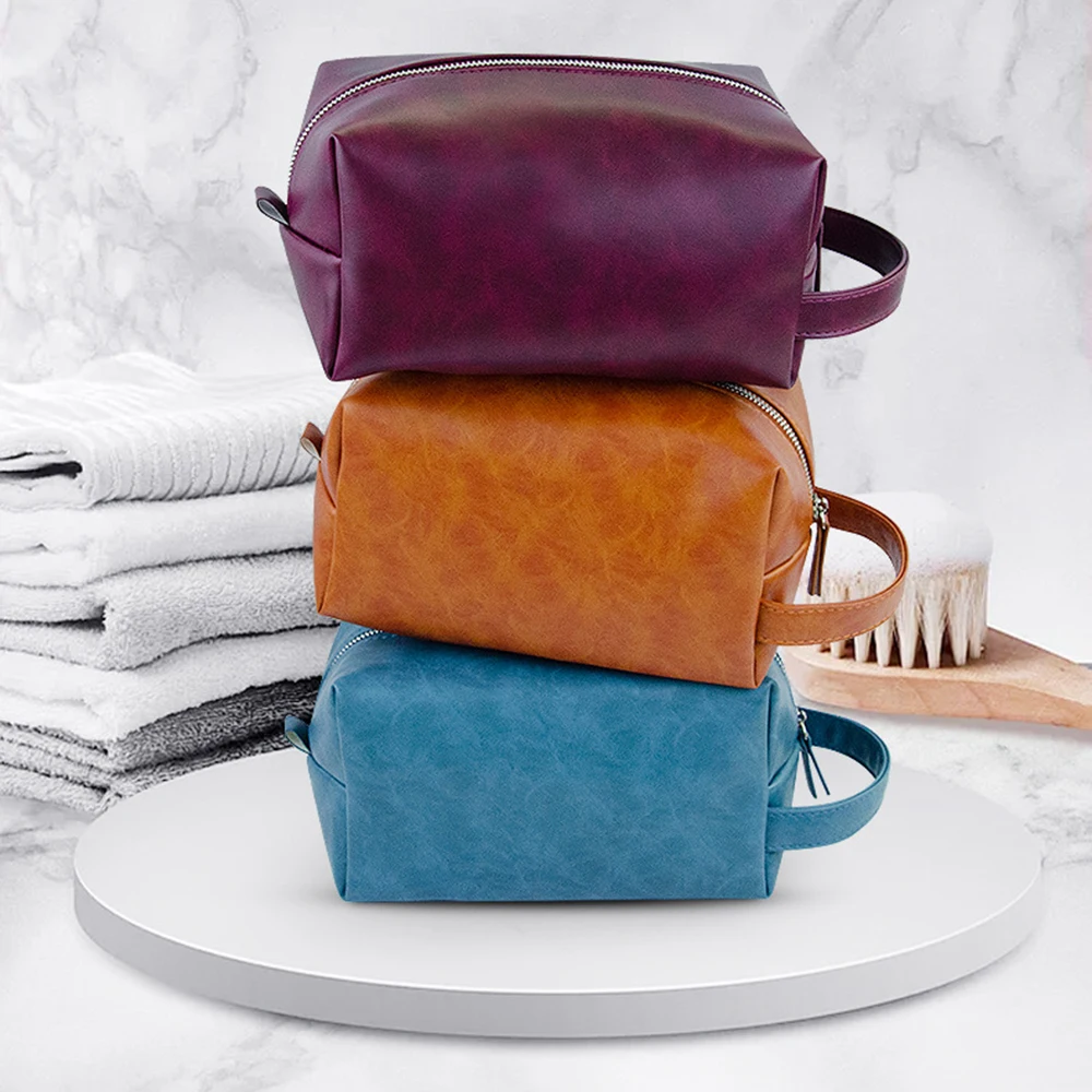 Дорожная повседневная сумка-органайзер для путешествий, винтажная косметичка из искусственной кожи для хранения косметики, подарок для отдыха