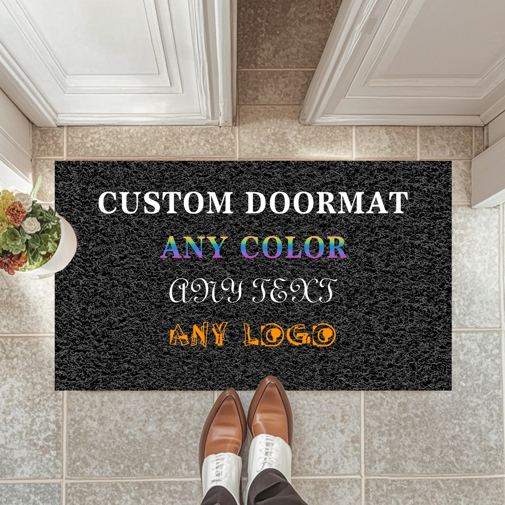 

Personalized Doormat Home Entryway Sole Cleaning Dust Removal Carpet Any Color Photo Logo Custom Entrance Mat Anti-slip Rug 8mm