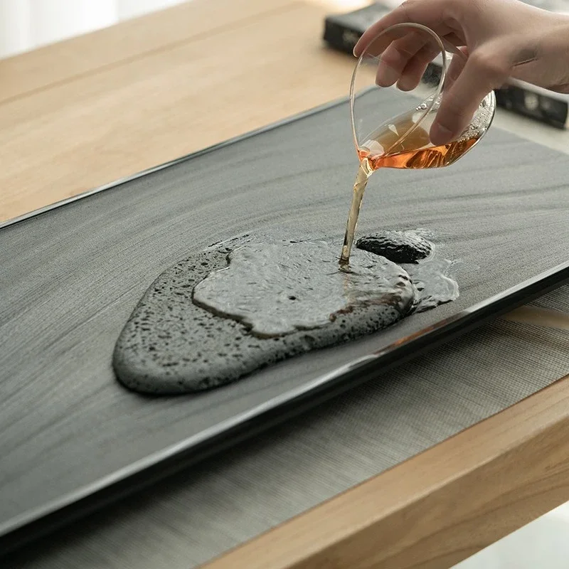 صينية شاي Wujinshi 2025 صينية شاي للأعمال المنزلية الجديدة صينية تصريف المكتب