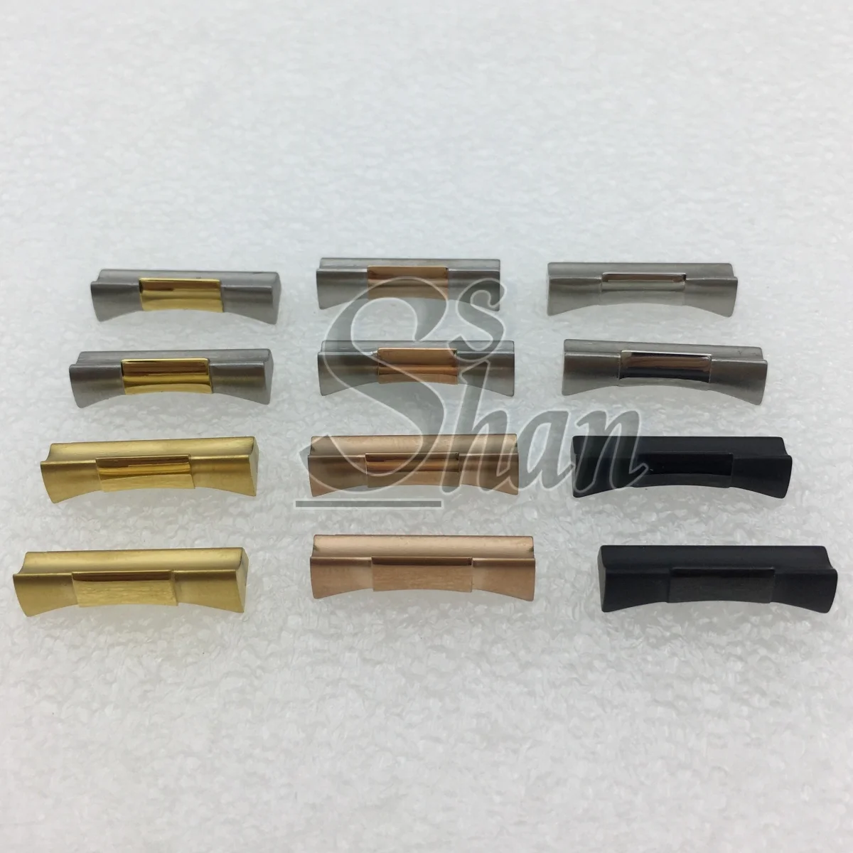 وصلة نهاية منحنية من الفولاذ المقاوم للصدأ مقاس 20 مم مناسبة لحزام الساعة المطاطي ذو العروة العريضة مقاس 20 مم #3