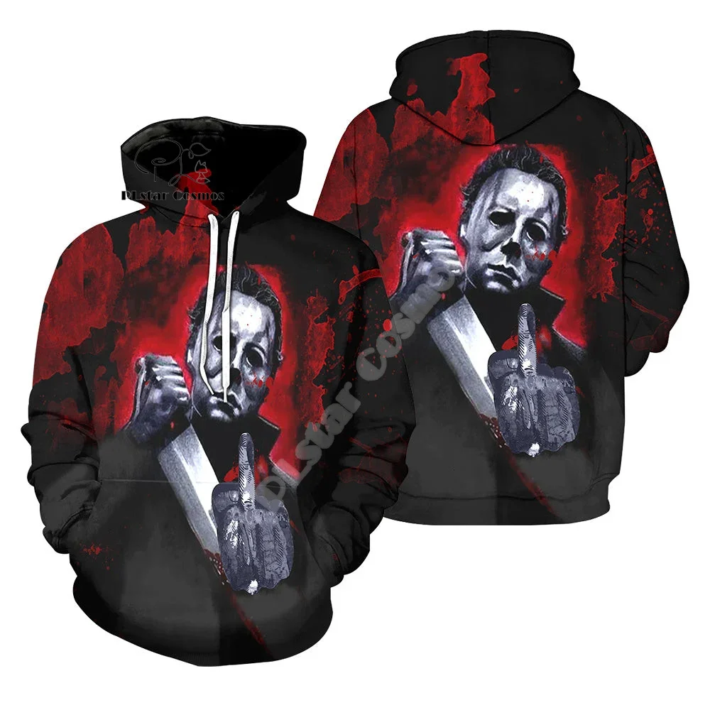 

Cosplay Halloween Horror Terror Movie Michael Myers Vintage Retro Graffiti 3DPrint Pullover Streetwear Casual Jacket Hoodies N7