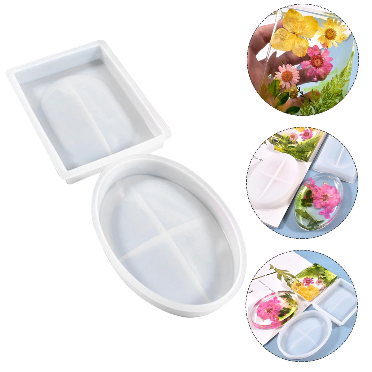 2 Pcs Soap Storage Box Mold Silicone Handmade Craft Epoxy Resin Molds White Easy Demold Clean Lasting Practical