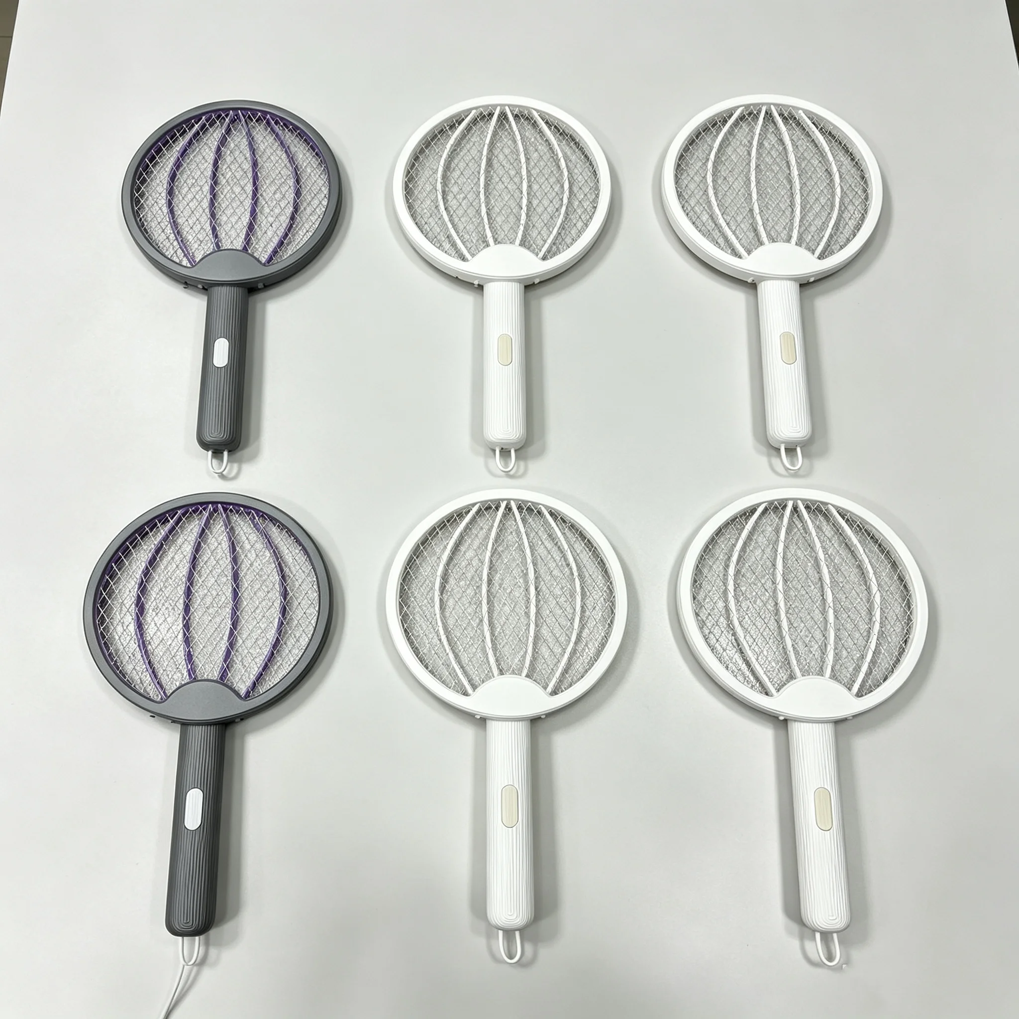 2-in-1 Rechargeable Electric Mosquito Swatter with UV Light Trap Wall-Mounted Bug Zapper for Home Use