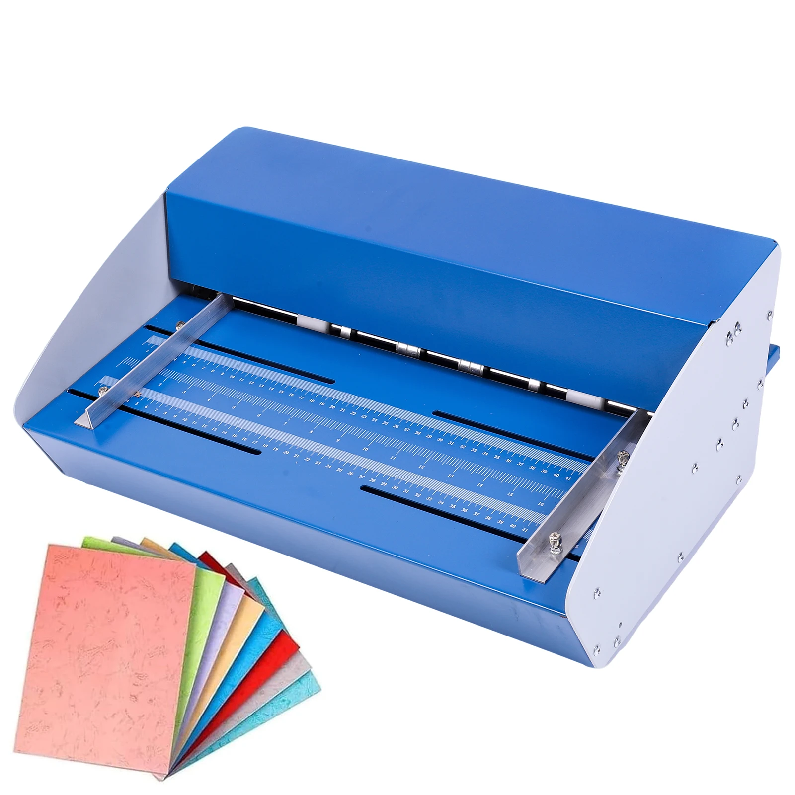 

460mm Electric Folding Machine with Scale Ruler Heavy Duty Metal Paper Creaser Scorer for Photos Documents Menus Envelopes Note