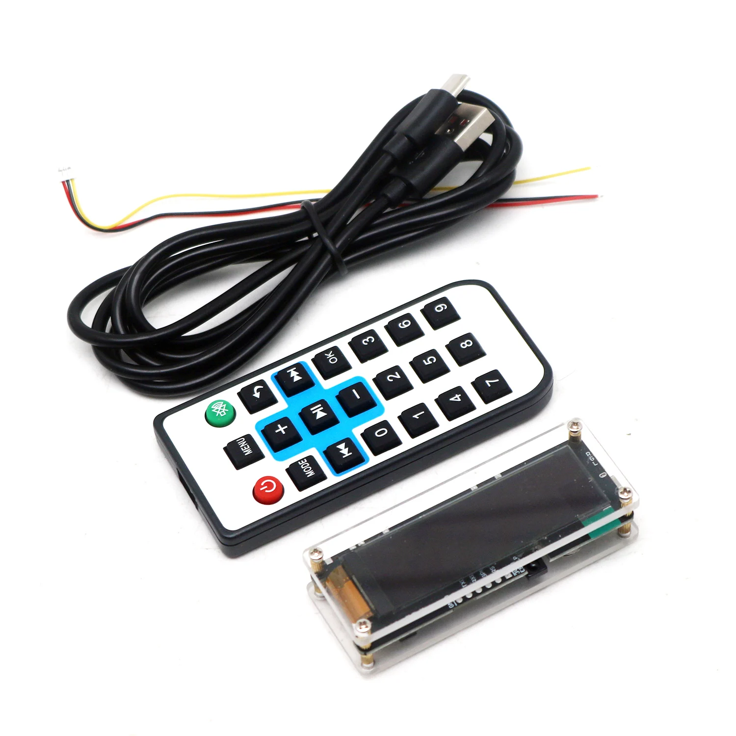 2.08 بوصة OLED الموسيقى الطيف واي فاي ساعة عرض TMIE مؤشر مستوى الصوت إيقاع محلل VU متر تيار مستمر 5 فولت-12 فولت سيارة مكبر للصوت