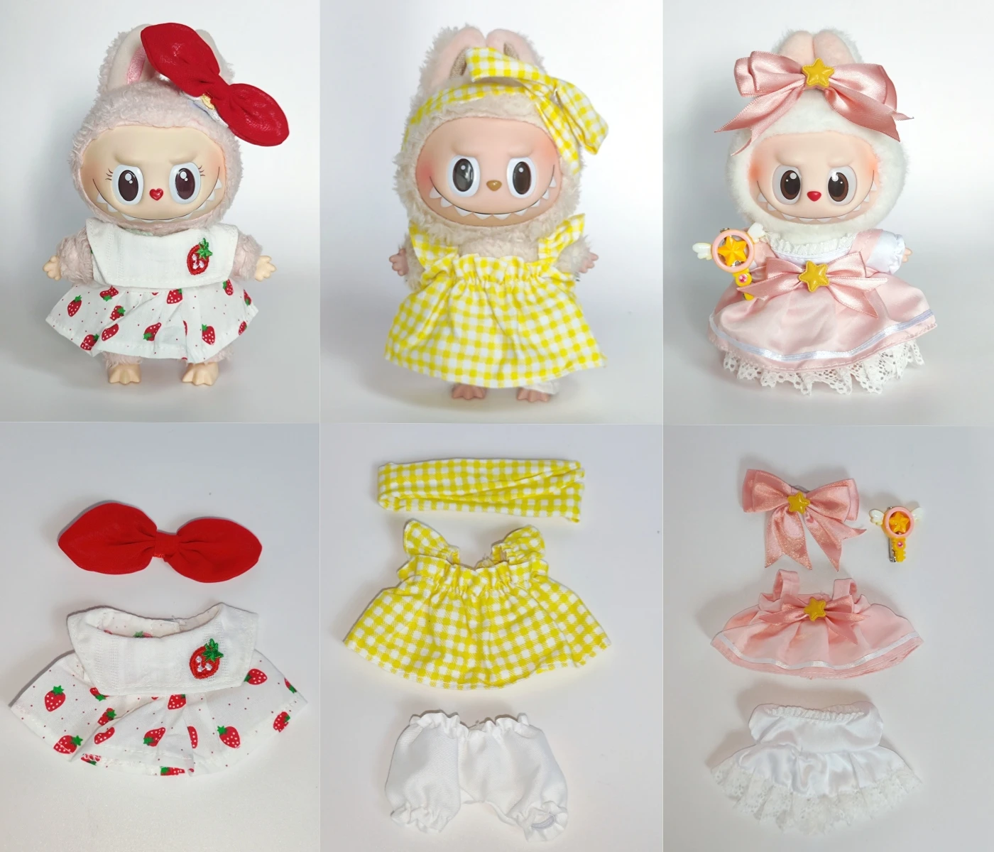 

Mini doll clothing accessories for korea kpop exo 15-17cm labubu idol ribbon clothing skirt shoes gift
