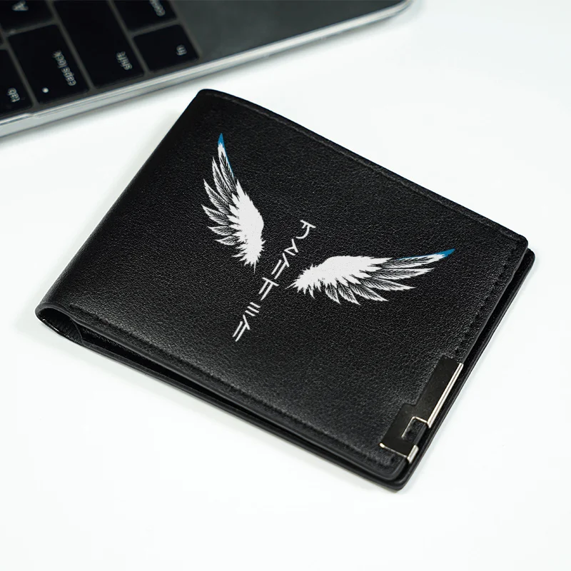 Portfel męski PHOENIX WINGS DESIGN, slim, z PU, minimalistyczny, modny, do codziennego użytku, lekki, wytrzymały, w stylu biznesowym, akcesorium.