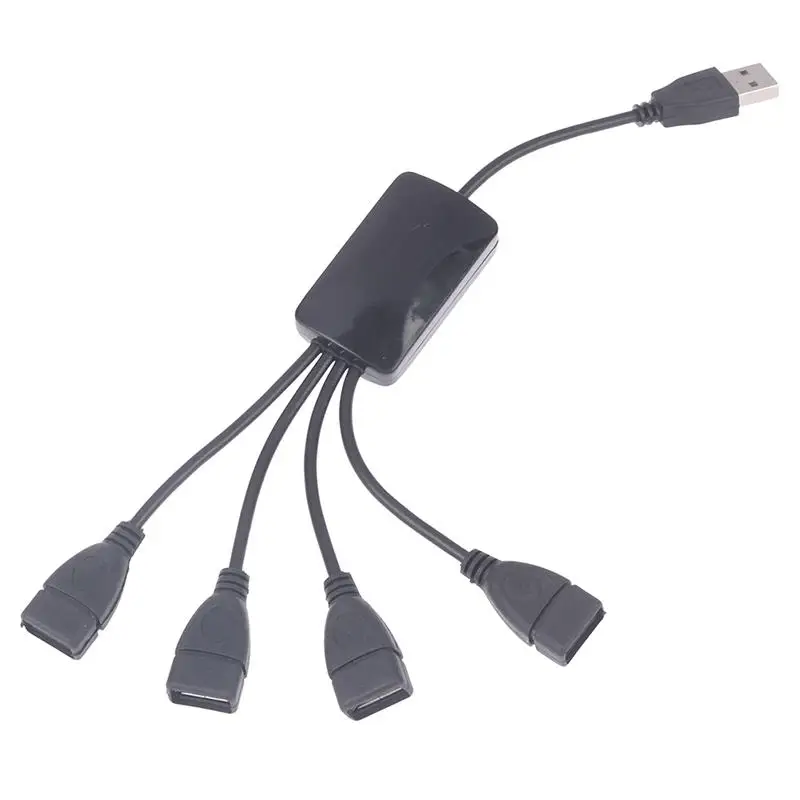 1Pcs USB 2.0 Extension Data Cable 1 Male To 4 Female USB HUB Splitter Extend Cable Power Adapter Socket