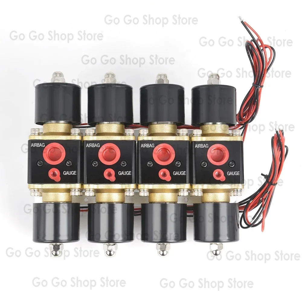 

Universal DC12V 200PSI 4F High Flow Rate Air Solenoid Valve Manifold Automotive Air Suspension
