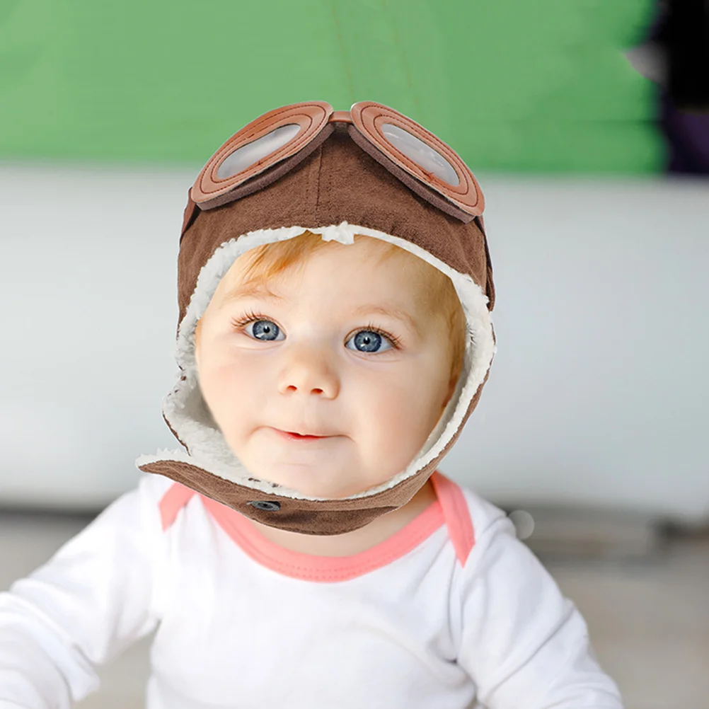 

Children Hat Kids Cotton Warm Toddler Hats Baby Caps Unisex School Pilots Design Decorative Children Accessories