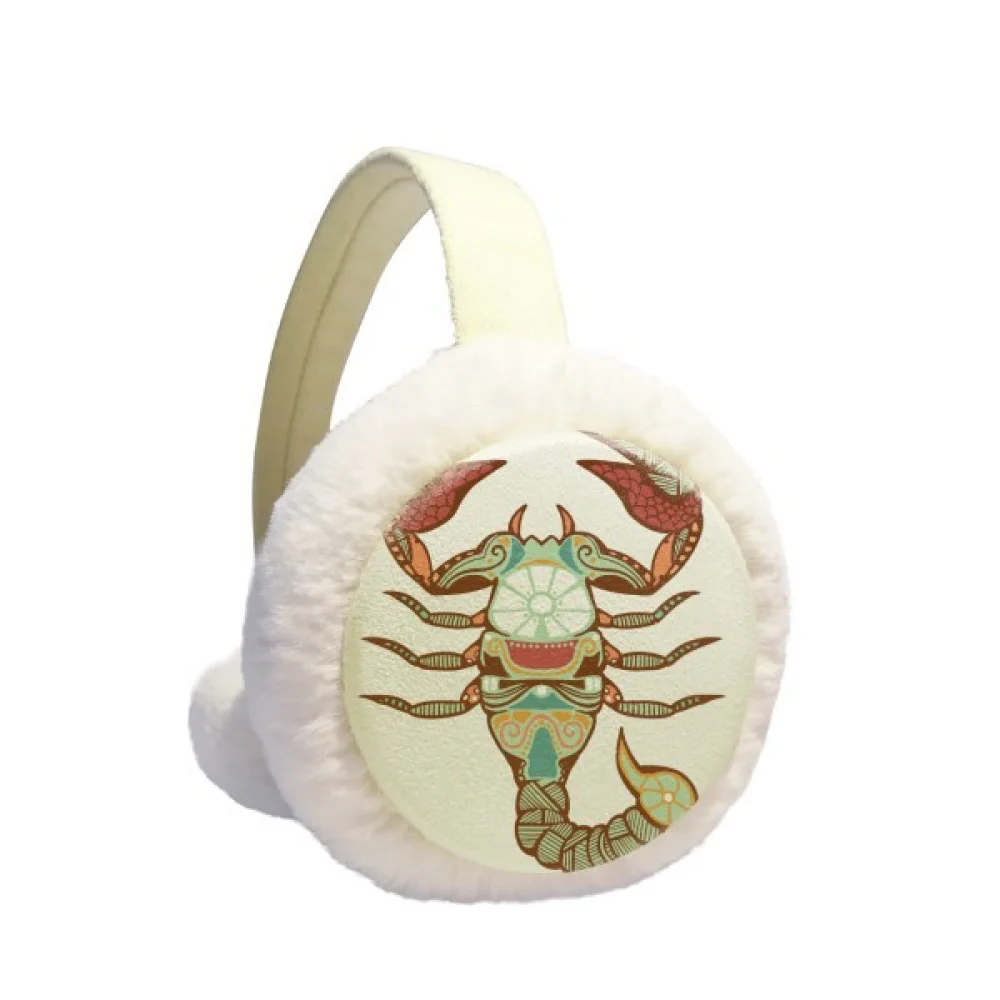 

Scorpio Constellation Zodiac Symbol Winter Ear Warmer Cable Knit Furry Fleece Earmuff Outdoor