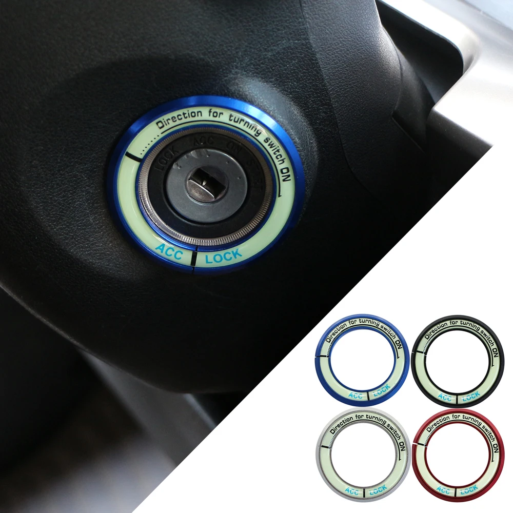 Car Ignition Button Cover Key Lock Keyhole Ring Sticker Trim for Kia Sportage Rio Cerato Optima for Hyundai Verna Sonata Elantra