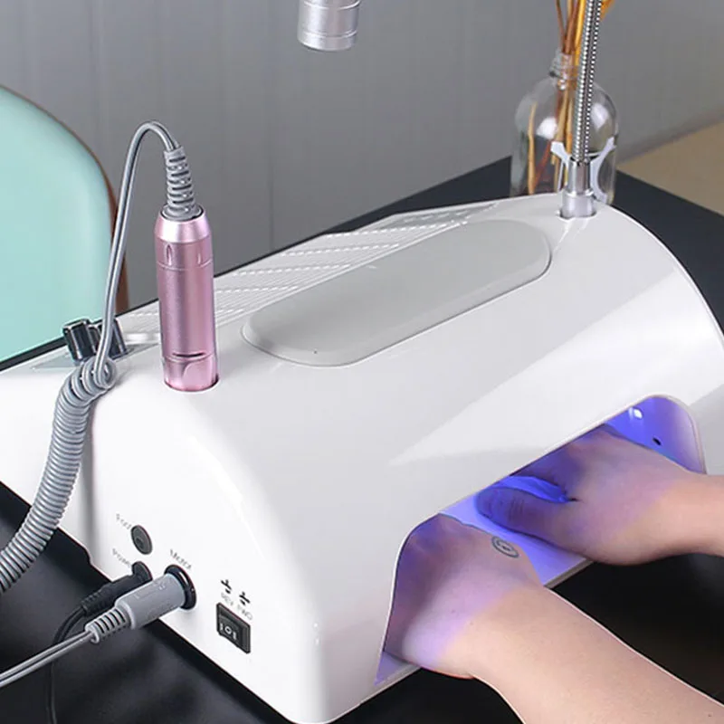 Multi-functional Nail Machine 5 in 1 Polishing Electric Nail Dust Colector and Uv Led Lamp Curing Dryer for Nail Salon