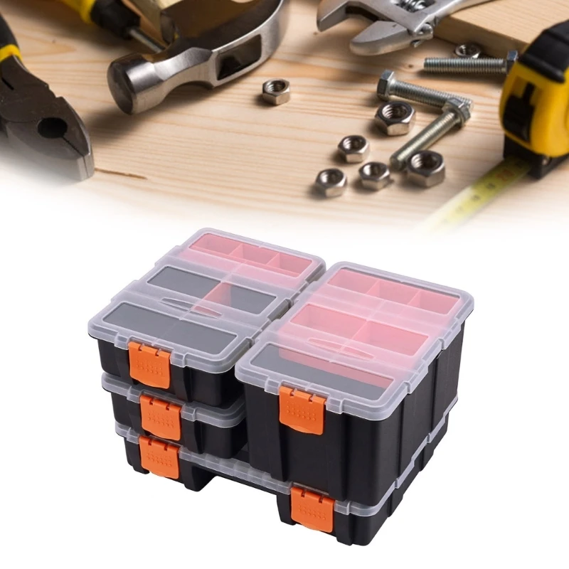 Multi Compartment Plastic Tool Box For Workshop Organization with Impact Resistant Design And Sealed Moisture