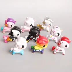 4-6cm rainbow Tokidoki unicorn mermaid action figure doll Mini Japanese Cartoon girls collection kawaii horse toy d10