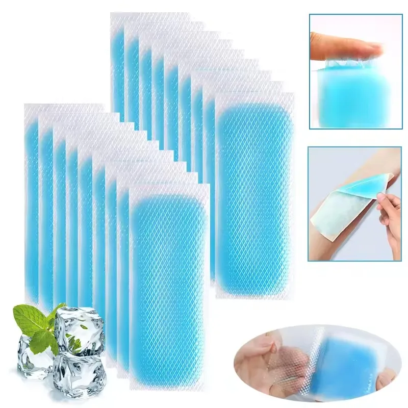 

5PCS Cooling Gel Patches, Multi-Functional Cold Compress for Fever Relief & Heatstroke Prevention