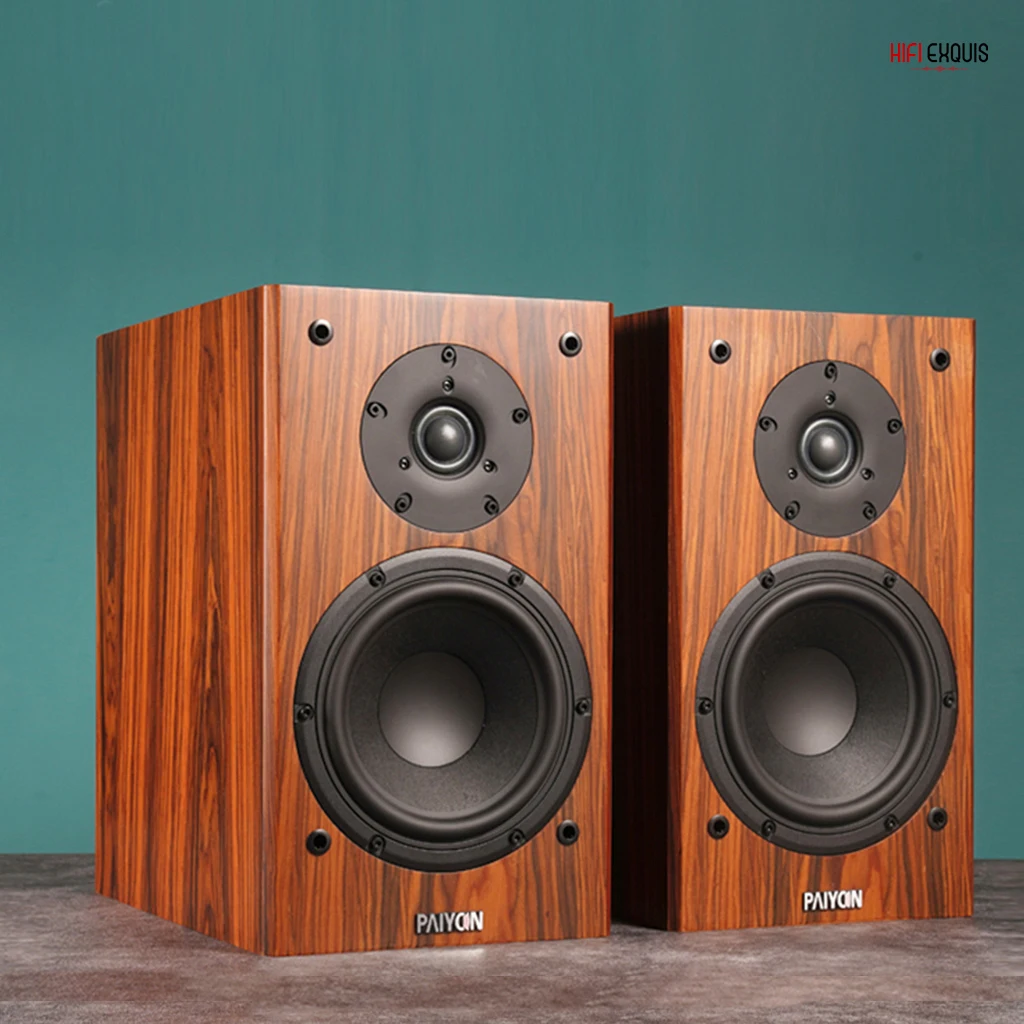 PAIYON P4S Three-way Passive Bookshelf Speaker  150W HIFI EXQUIS  8'' Woofer Real Wood Speakers