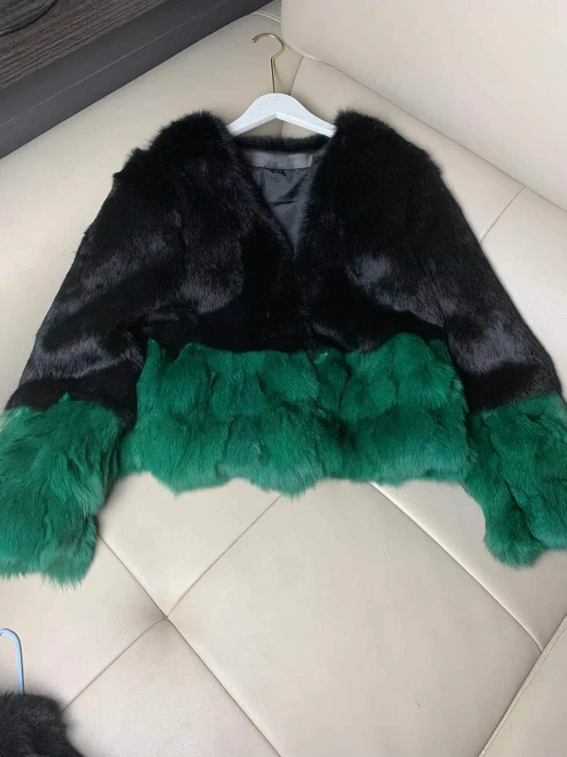 

2025 Women's Clothing Warm and slimming fur one-piece fur jacket Autumn Winter New 1115