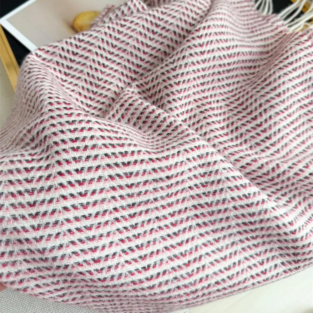 Echarpe-a-rayures-echarpe-longue-pour-femmes-avec-franges-chale-polyvalent-confortable-et-tendance-pour-femmes