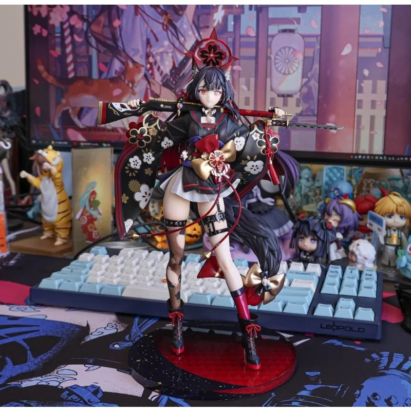 

In Stock Anime Action Figure Blue Archive Model Cartoon Fox Series Beautiful Girl Desktop Ornament Box Set Gifts 25cm Boys Toys