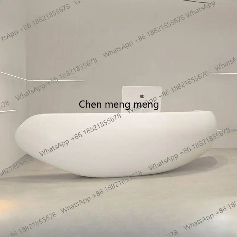 

Painting Company Reception Desk Beauty Salon Special-shaped Reception Desk Fashionable Simple Can Be Customized Furniture