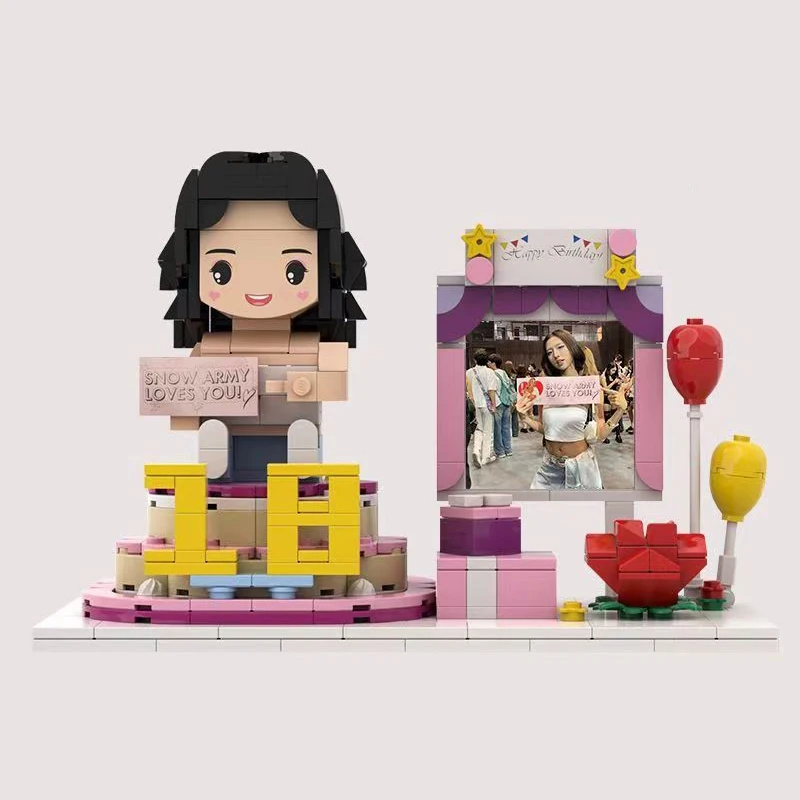 Custom Brick Figures Personalized Full Body Small Particle Photo Building Blocks Set, Birthday Day Gifts