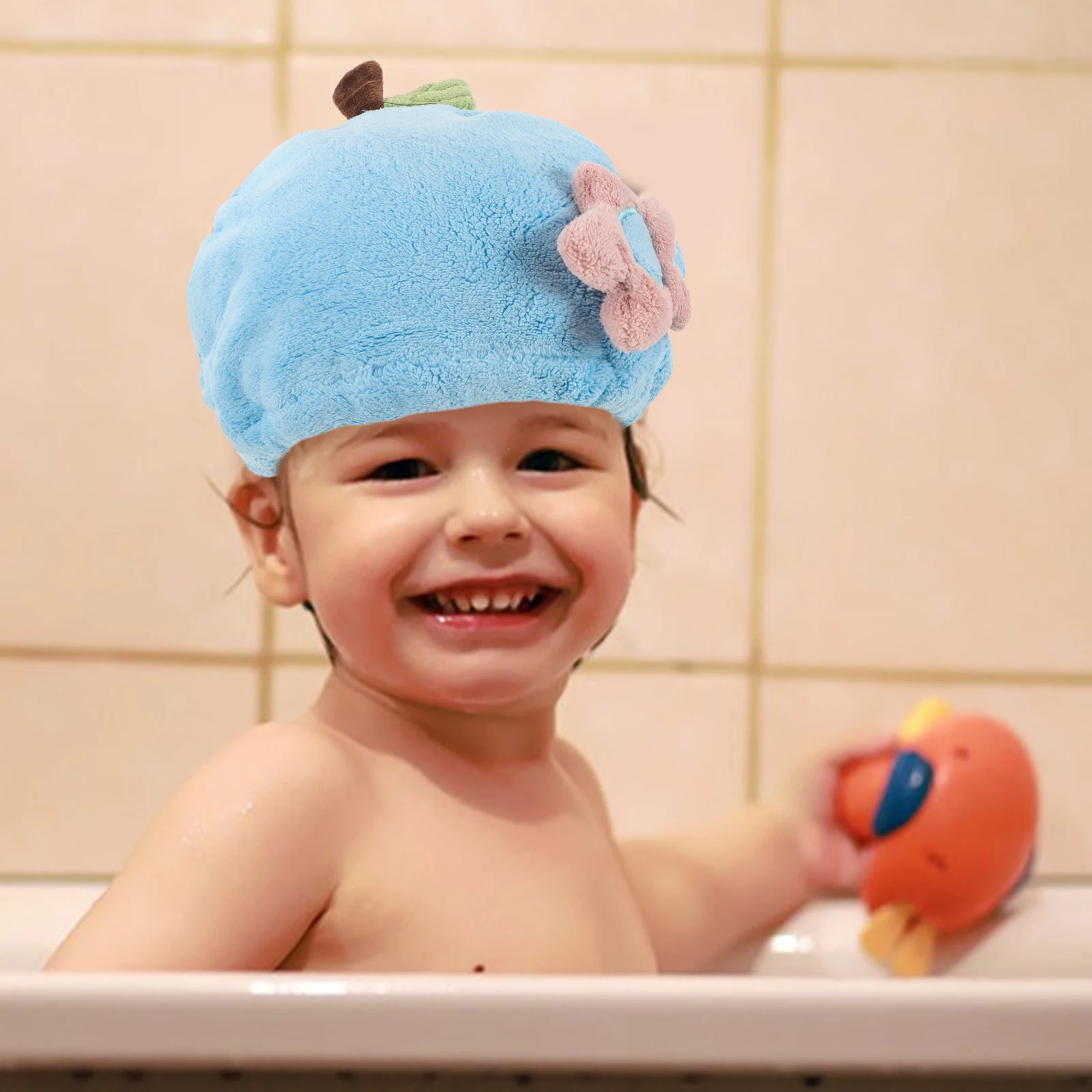 

Hair Washing Cap Quick Dry Bath Towel Cartoon Design Coral Fleece Thick Warm Shower Accessory Hair Drying Turban
