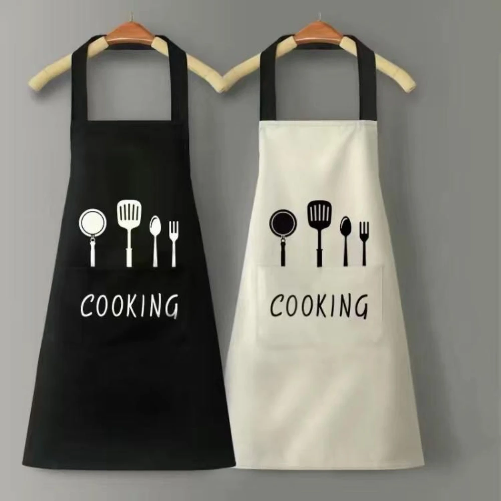 Grembiule da cucina con tasche per la pulizia delle mani, impermeabile e resistente all\'olio per cucinare al forno, preferito dal chef, ottimo per