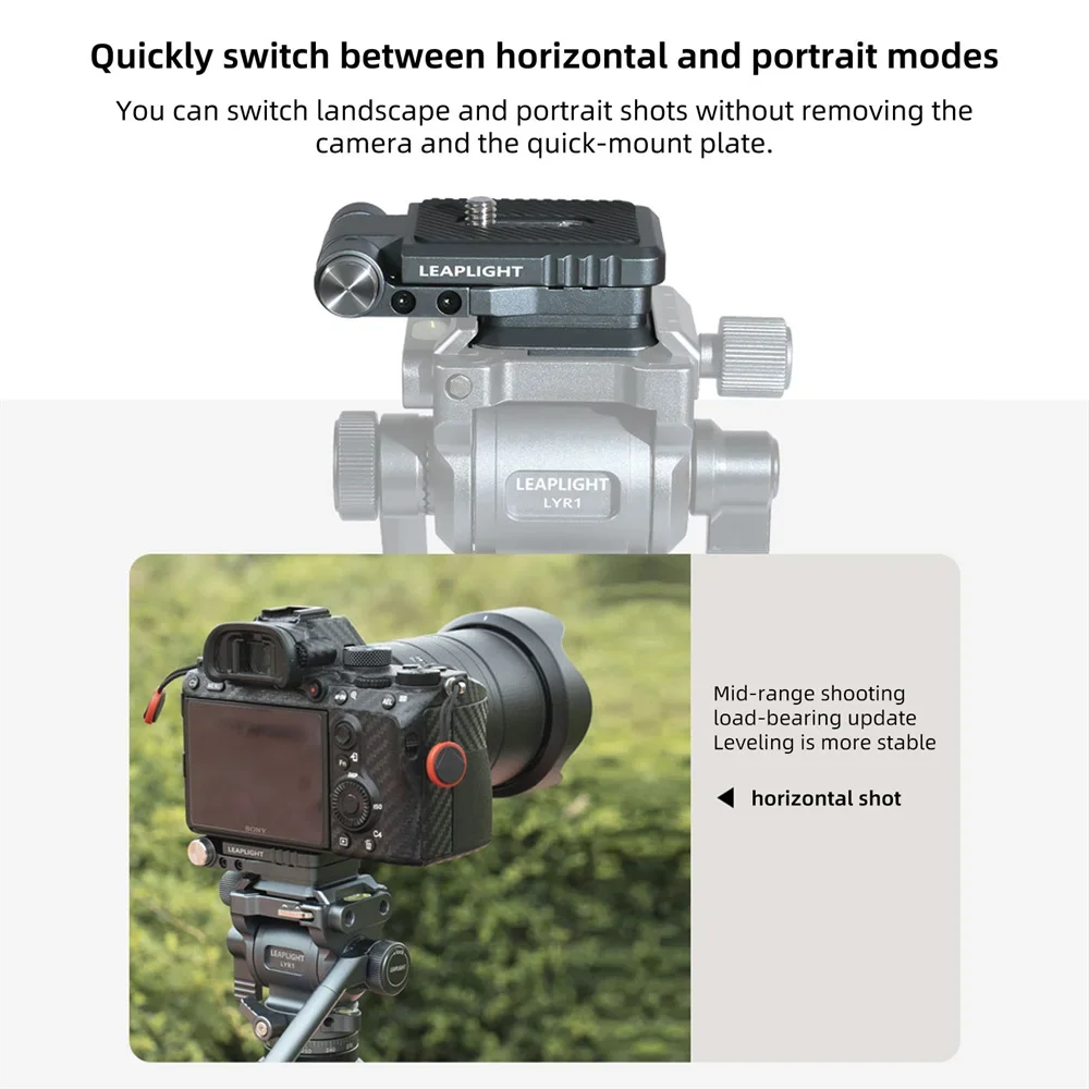 

Pro Camera L Bracket Tool-Free Vertical/horizontal Switching Arca Quick Release Plate Compact Foldable for Dslr/mirrorless