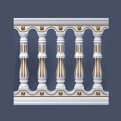 Height 92cm 36.22 inches Plastic Concrete Balcony Railing Baluster mold