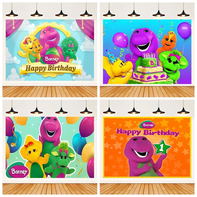 

Barney Photo Booth Backdrop Kids Birthday Party Cake Smash Enchanted Forest Fairy Tale Baby Shower Decor Photography Backgroun