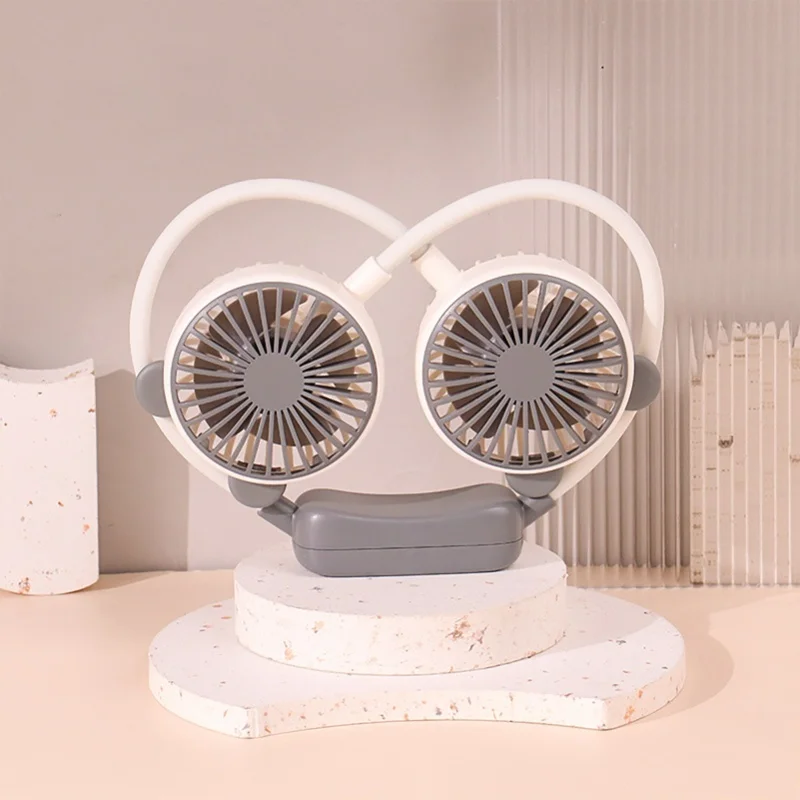 Bendable Portable Neck Fan Wearable USB Rechargeable Hand Free Mini Hanging Fan For Office Travel