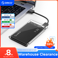 ORICO Transparent HDD Case SATA to USB 3.0 Hard Drive Case External 2.5'' HDD Enclosure for HDD SSD Disk Case Box Support UASP