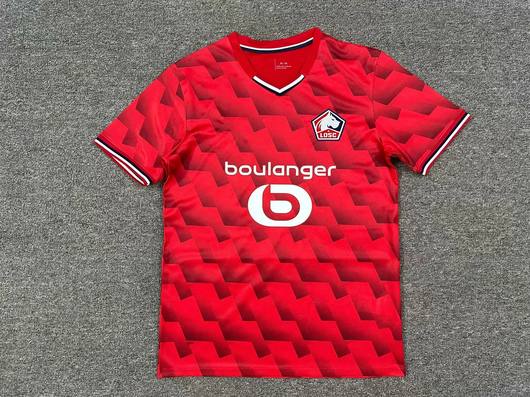 

2025/26 Футбольные рубашки Лилль Away Home красные и белые, большой размер 4XL