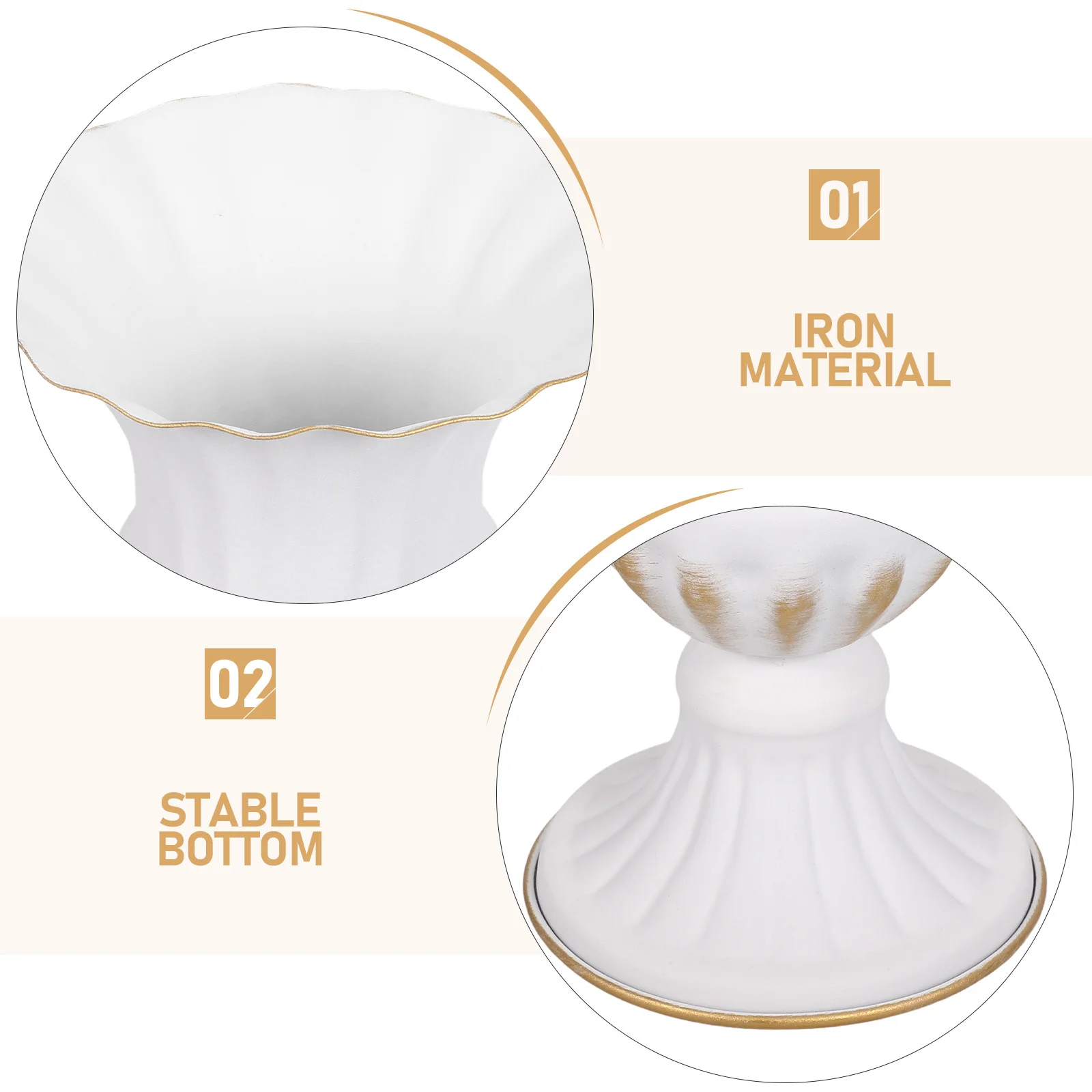 

2Pcs Grave Flower Pot Urn Planter Heavy Duty Iron Cemetery Vase Weatherproof Ground Firm Attach for Artificial Flowers