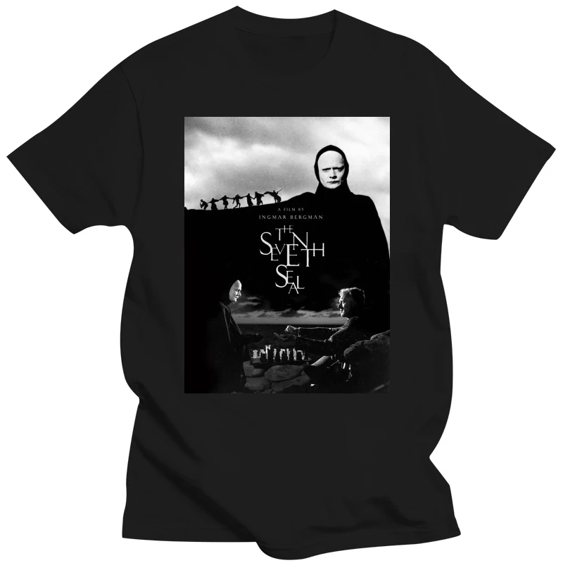 The Seventh Seal T Shirt 162  Ingmar Bergman Criterion Summer Casual Man T-Shirt Good Quality Top Tee