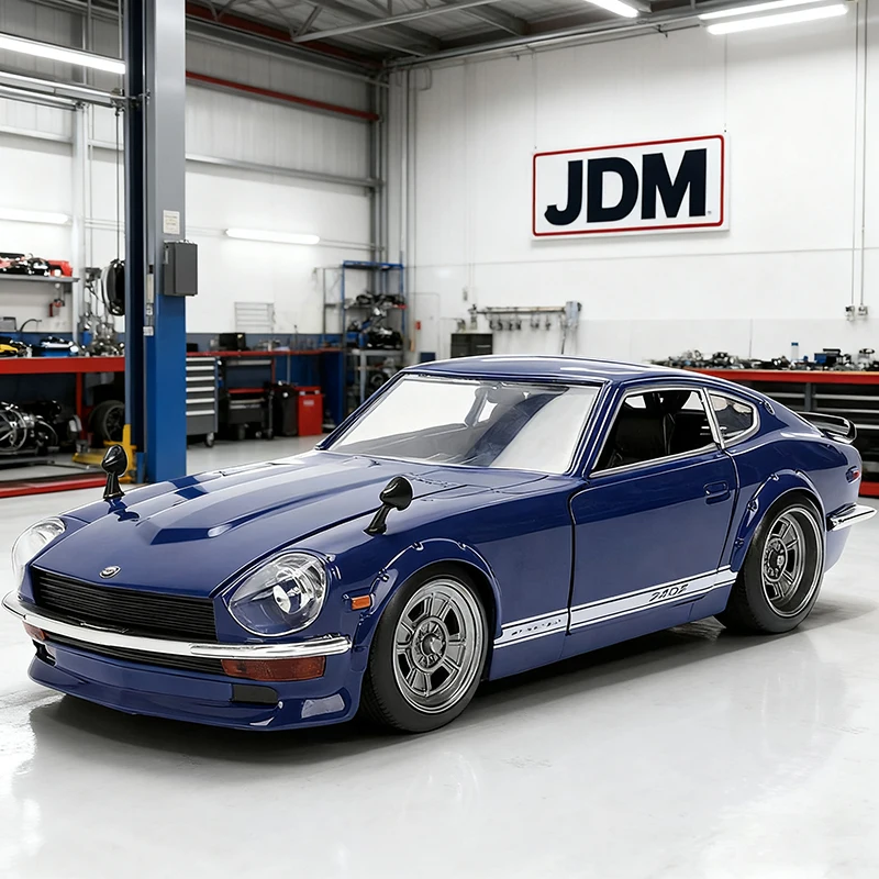 

JADA 1:24 DATSUN 240Z 1972 JDM легкосплавный автомобиль, литье под давлением и игрушечный транспорт, модель автомобиля, миниатюрная масштабная модель автомобиля для детей