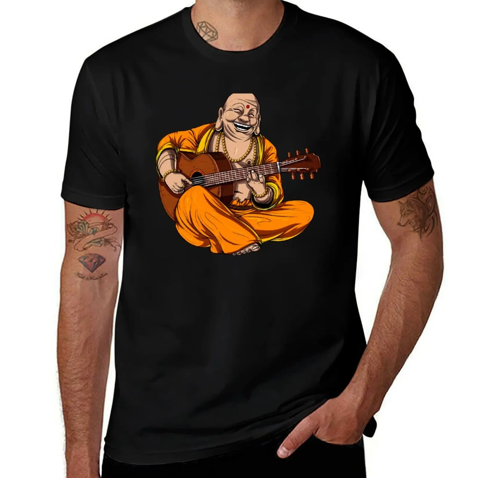 

shirts Buddha t t Guitar man tshirt anime T-Shirt Playing shirt summer designer
