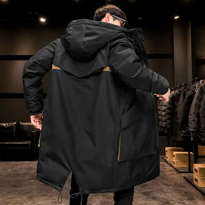 

Large Size Winter down Jaet for Men with Hood Loose Fit Mid-Length Trendy Fat Guy Coat Youthful Vitali Sle White Du down