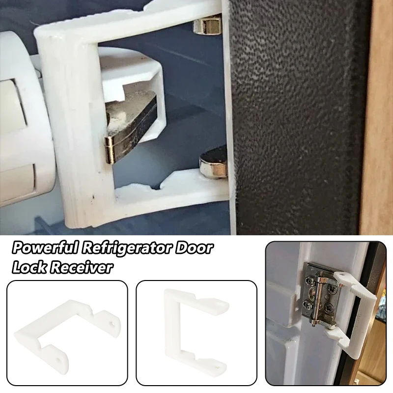 2 unidades de receptor de cerradura de puerta de refrigerador potente Dometic RM9289/0582709, cerradura de ventilación plegable mejorada, accesorios para caravanas y autocaravanas