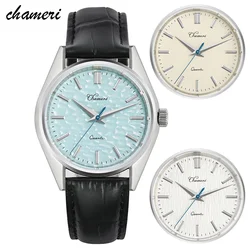 Chameri GS02 VH31 Movement Quartz Watch Fashion Luxury Stainless Steel Sapphire Crystal Waterproof 50m Watches for Men