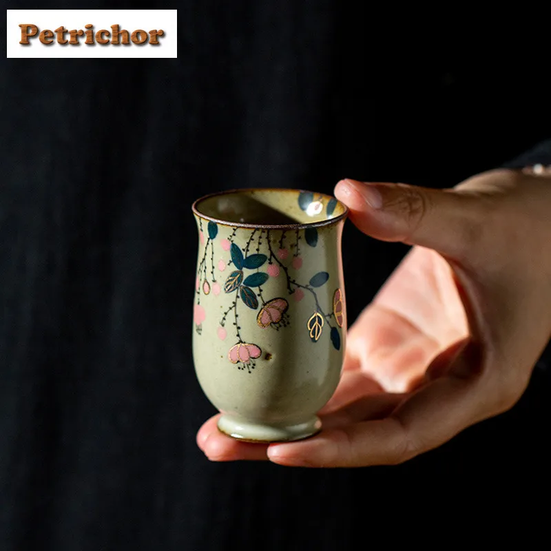 

Hand-painted Flower Teacup Elegant Tea Bowl Cup For Tea Tea-tasting Meditation Cup Chazhan Master Cups Tea Ceremony Supplies