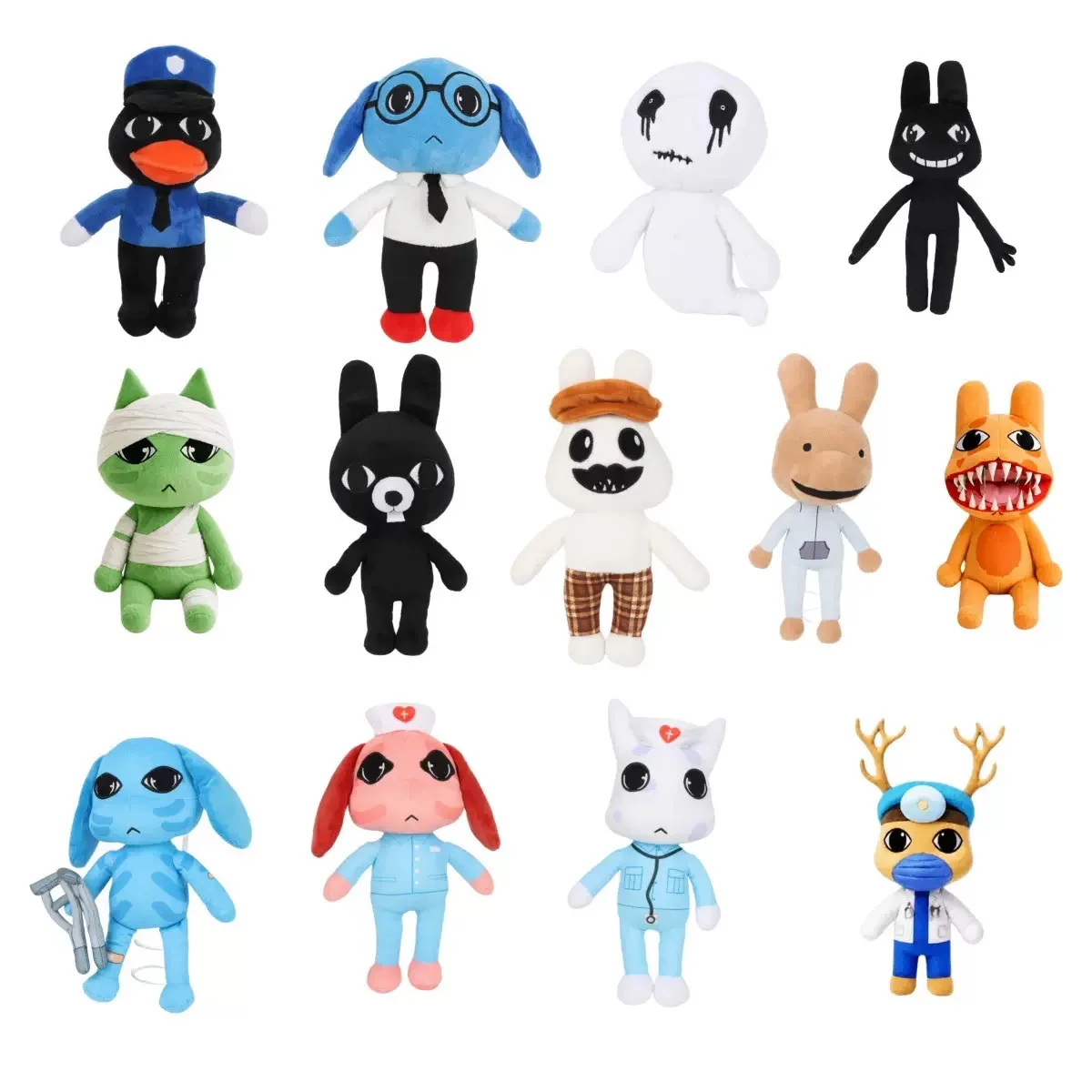 Peluche Chien Bleu de l'Hôpital des Animaux d'Horreur, Jouet Doux et Mignon, Poupée de Dessin Animé à Collectionner pour les Fans Adultes, Décoration d'Intérieur, Cadeau Confortable