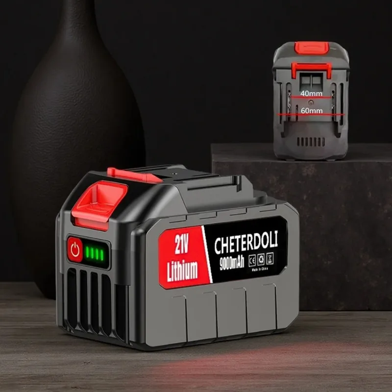 

18V 9.0Ah Rechargeable Lithium Battery with Capacity Indicator for Makita 18V-21V Electric Wrench, Drill,Chainsaw Power Tools