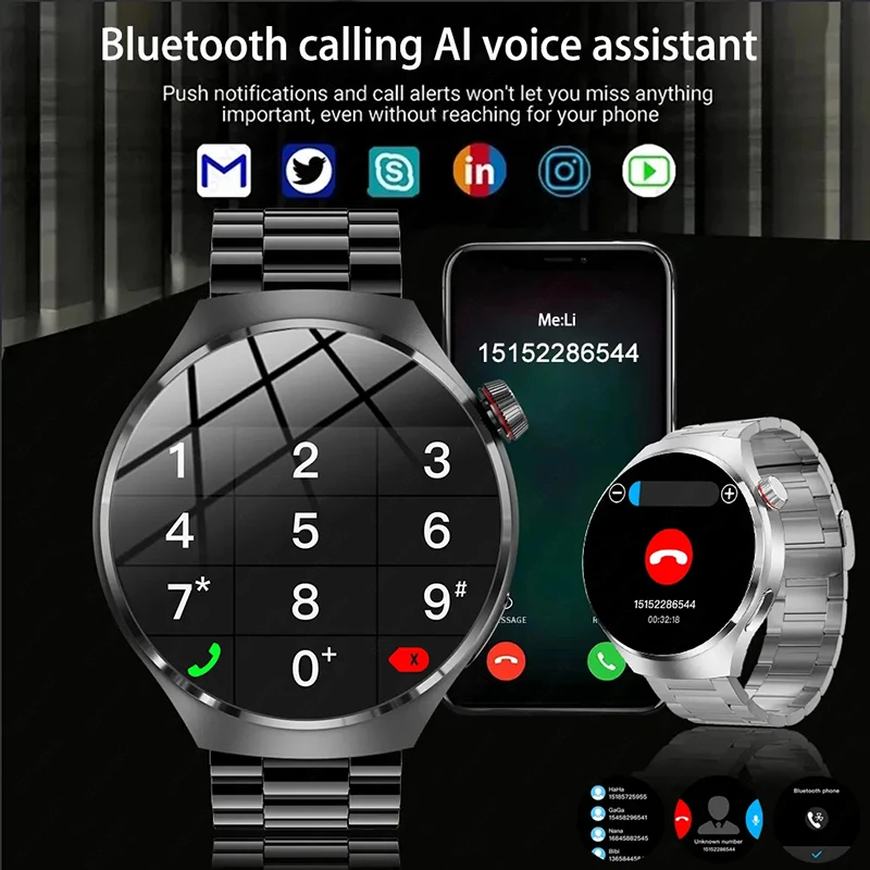 Huawei Watch 4 Pro用スマートウォッチ,1.53インチAMOLEDスクリーン,GPS, NFC,心拍数モニタリング,Bluetooth通話,IP68,防水,2022