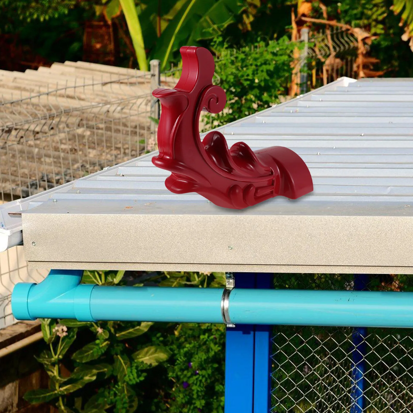 Chinese Roof Ornament Vintage Plastic Decorative Architectural Detailing for Home Office Garden Traditional Roof Accent