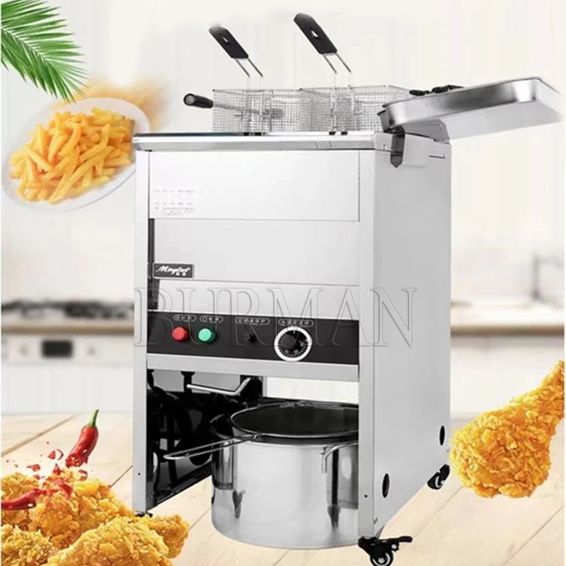 Commercial Vertical Liquefied Gas Electric Deep Fryer With Timing Blast Furnace 30L