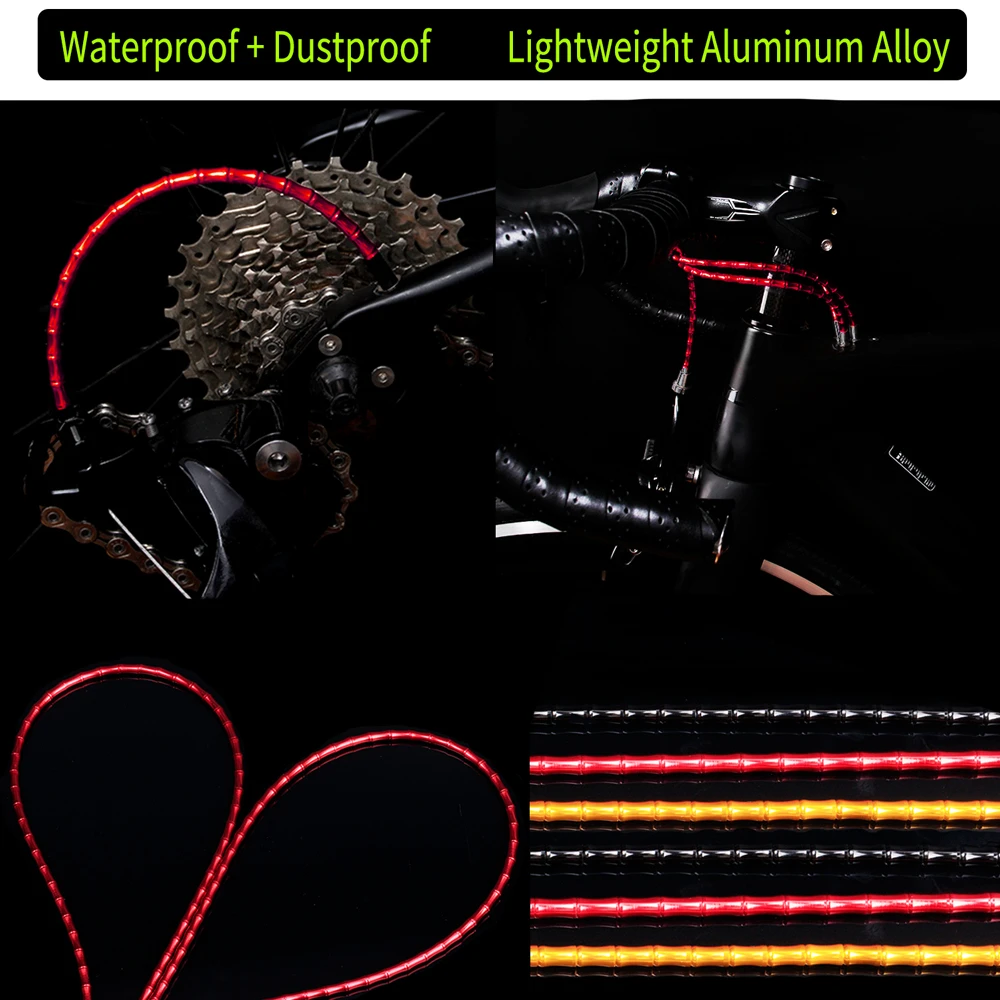 

RISK MTB Road Bicycle Fish Bone Shift Brake Cable Set Bike Brake/Shifting Bamboo Link Housing Kit Derailleur Line Wire Set RC303