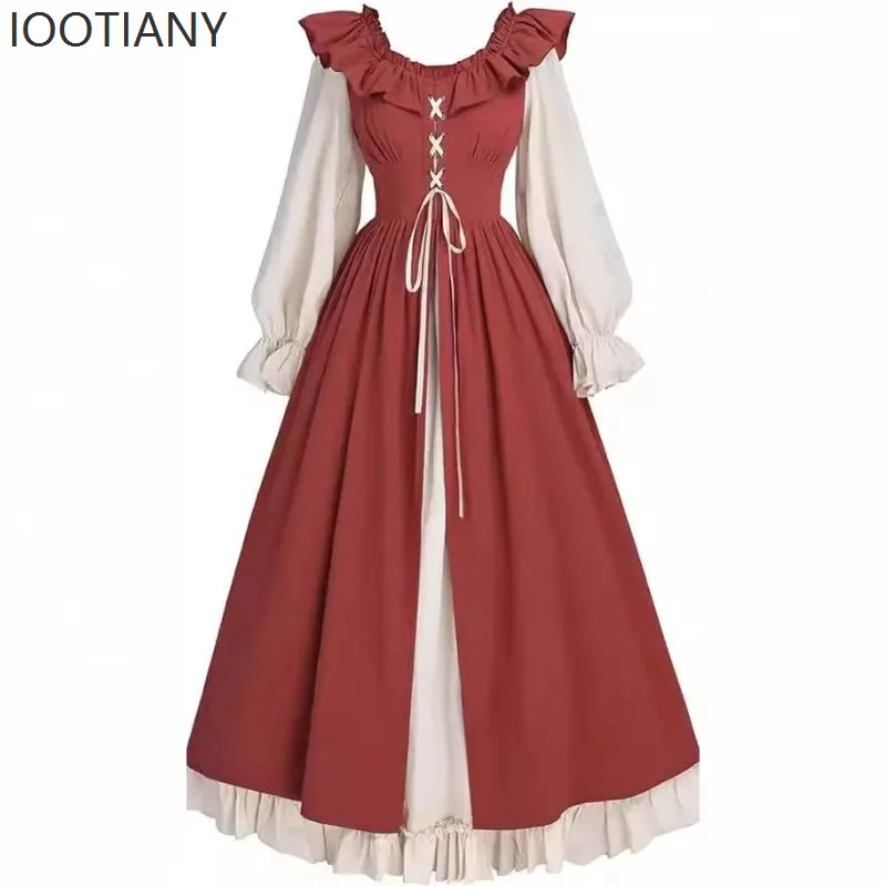 

Vintage Victorian Style Medieval Renaissance Bandage Dress Women's Halloween Carnival Cosplay Costume Irish Fairy Costume 2025